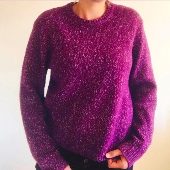 Urban Outfitters Crew Neck Sweater Maroon - Picture 2 of 7